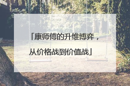康师傅的升维博弈，从价格战到价值战