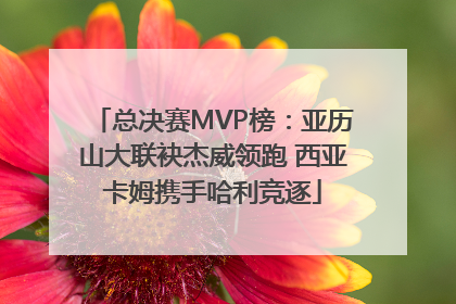 总决赛MVP榜：亚历山大联袂杰威领跑 西亚卡姆携手哈利竞逐