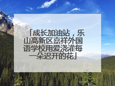 成长加油站，乐山高新区嘉祥外国语学校用爱浇灌每一朵迟开的花