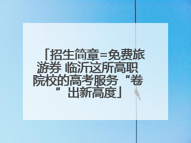 招生简章=免费旅游券 临沂这所高职院校的高考服务“卷”出新高度