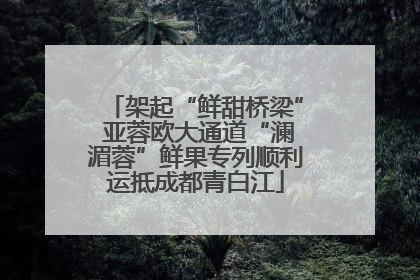 架起“鲜甜桥梁” 亚蓉欧大通道“澜湄蓉”鲜果专列顺利运抵成都青白江