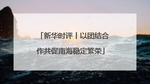 新华时评丨以团结合作共促南海稳定繁荣