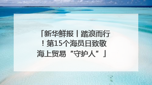 新华鲜报丨踏浪而行！第15个海员日致敬海上贸易“守护人”