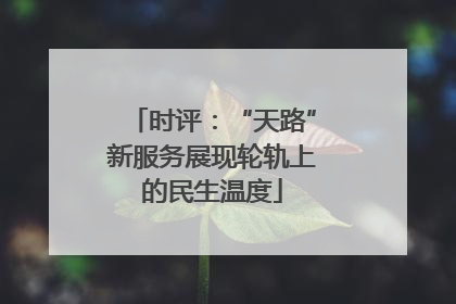 时评：“天路”新服务展现轮轨上的民生温度