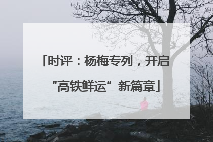 时评：杨梅专列，开启“高铁鲜运”新篇章