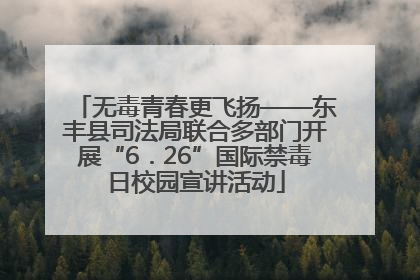 无毒青春更飞扬——东丰县司法局联合多部门开展“6．26”国际禁毒日校园宣讲活动