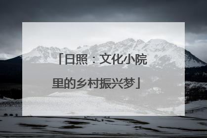 日照：文化小院里的乡村振兴梦