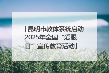 昆明市教体系统启动2025年全国“爱眼日”宣传教育活动