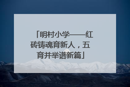 明村小学——红砖铸魂育新人，五育并举谱新篇