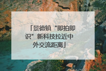 景德镇“即拍即识”新科技拉近中外交流距离
