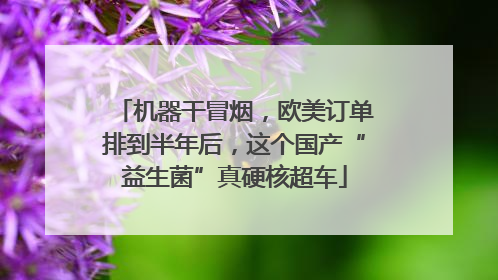 机器干冒烟，欧美订单排到半年后，这个国产“益生菌”真硬核超车