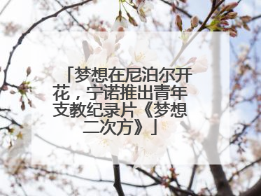 梦想在尼泊尔开花，宁诺推出青年支教纪录片《梦想二次方》