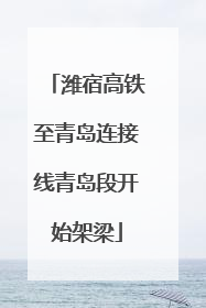 潍宿高铁至青岛连接线青岛段开始架梁