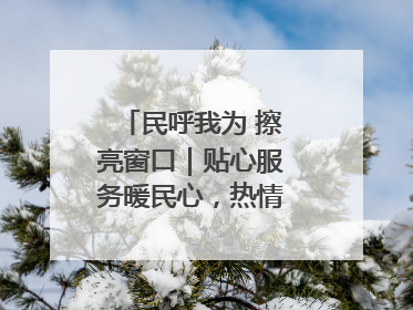 民呼我为 擦亮窗口｜贴心服务暖民心，热情周到显真情