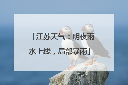 江苏天气：明夜雨水上线，局部暴雨
