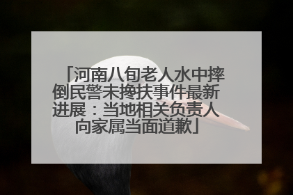 河南八旬老人水中摔倒民警未搀扶事件最新进展：当地相关负责人向家属当面道歉