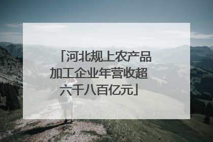 河北规上农产品加工企业年营收超六千八百亿元