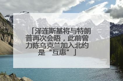 泽连斯基将与特朗普再次会晤，此前曾力陈乌克兰加入北约是“互惠”