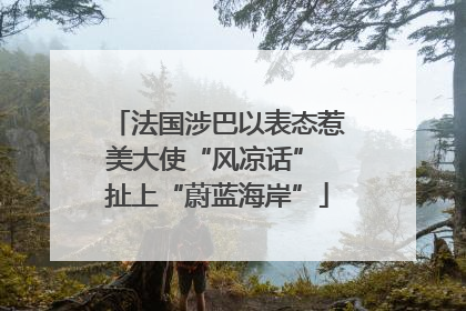 法国涉巴以表态惹美大使“风凉话” 扯上“蔚蓝海岸”