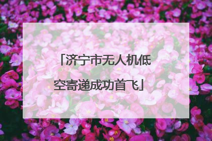 济宁市无人机低空寄递成功首飞