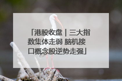 港股收盘｜三大指数集体走弱 脑机接口概念股逆势走强