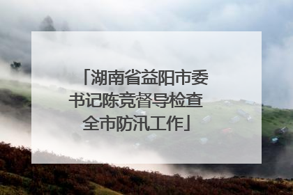 湖南省益阳市委书记陈竞督导检查全市防汛工作