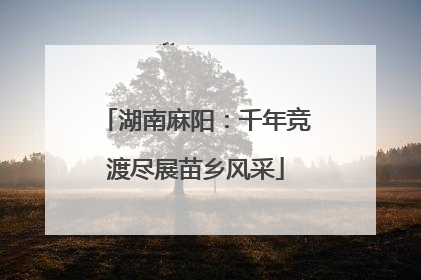 湖南麻阳：千年竞渡尽展苗乡风采