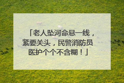 老人坠河命悬一线，紧要关头，民警消防员医护个个不含糊！