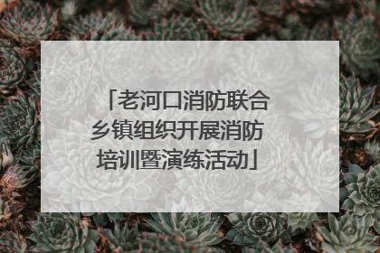 老河口消防联合乡镇组织开展消防培训暨演练活动