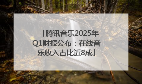 腾讯音乐2025年Q1财报公布：在线音乐收入占比近8成