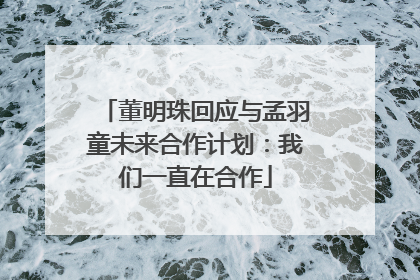 董明珠回应与孟羽童未来合作计划：我们一直在合作