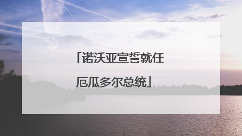 诺沃亚宣誓就任厄瓜多尔总统