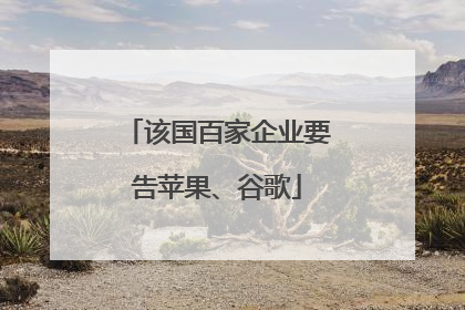 该国百家企业要告苹果、谷歌
