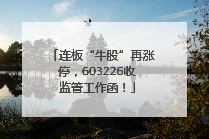 连板“牛股”再涨停，603226收监管工作函！