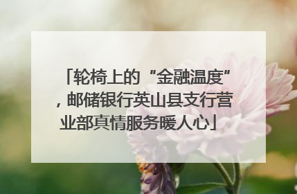 轮椅上的“金融温度”，邮储银行英山县支行营业部真情服务暖人心