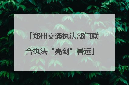 郑州交通执法部门联合执法“亮剑”暑运