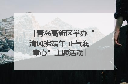 青岛高新区举办“清风拂端午 正气润童心”主题活动