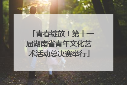 青春绽放！第十一届湖南省青年文化艺术活动总决赛举行
