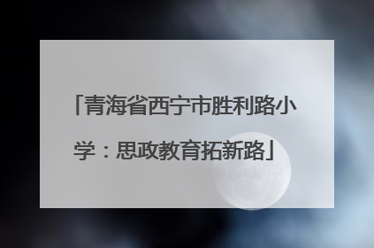 青海省西宁市胜利路小学：思政教育拓新路