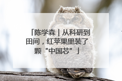 陈学森｜从科研到田间，红苹果里装了颗“中国芯”