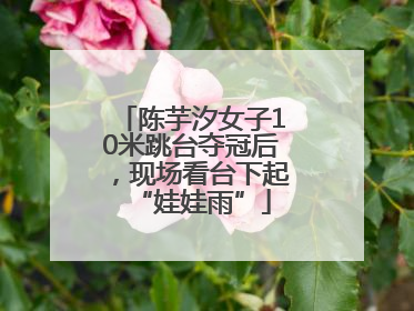 陈芋汐女子10米跳台夺冠后，现场看台下起“娃娃雨”