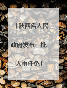 陕西省人民政府发布一批人事任免