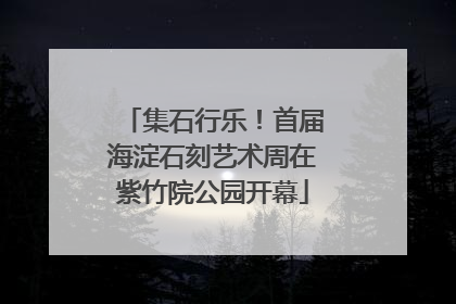 集石行乐！首届海淀石刻艺术周在紫竹院公园开幕