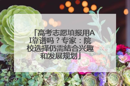高考志愿填报用AI靠谱吗？专家：院校选择仍需结合兴趣和发展规划