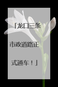 龙口三条市政道路正式通车！