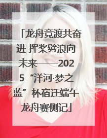龙舟竞渡共奋进 挥桨劈浪向未来——2025“洋河·梦之蓝”杯宿迁端午龙舟赛侧记