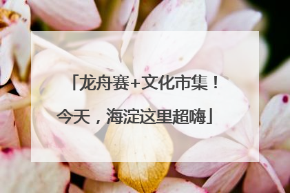 龙舟赛+文化市集！今天，海淀这里超嗨