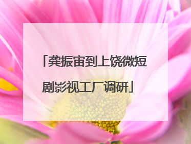 龚振宙到上饶微短剧影视工厂调研