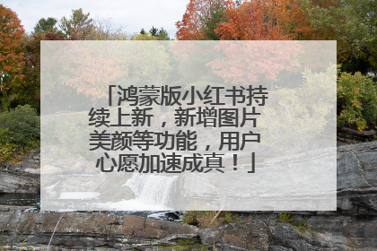 鸿蒙版小红书持续上新，新增图片美颜等功能，用户心愿加速成真！