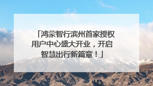 鸿蒙智行滨州首家授权用户中心盛大开业，开启智慧出行新篇章！
